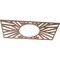 Ekena Millwork Hoover Wood Fretwork Pierced Ceiling Medallion, Walnut, 28"W x 14"H x 10 3/8"ID x 3/8"T CMWP28X14X0375HOWA - alternate 5